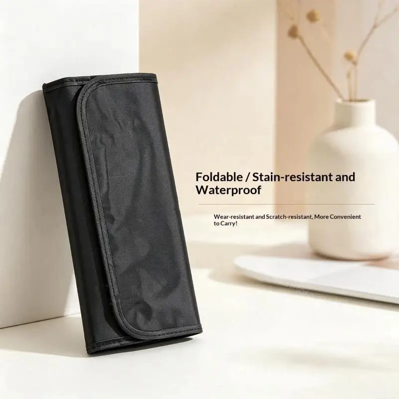 Roll-up Nail Art Pen Storage Pouch PU Fabric Easy Cleaning 20+ Slots Portable Organizer for DIY Nail Art Salon Professionals
