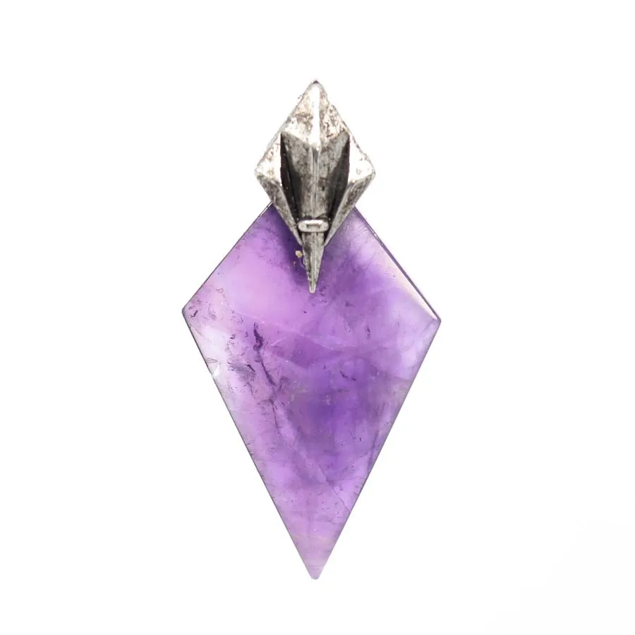 Crystal Trident Triangle Stone Pendants For Women Man Necklace DIY Natural Amethyst Fluorite Faceted Pendant Jewelry No Chain