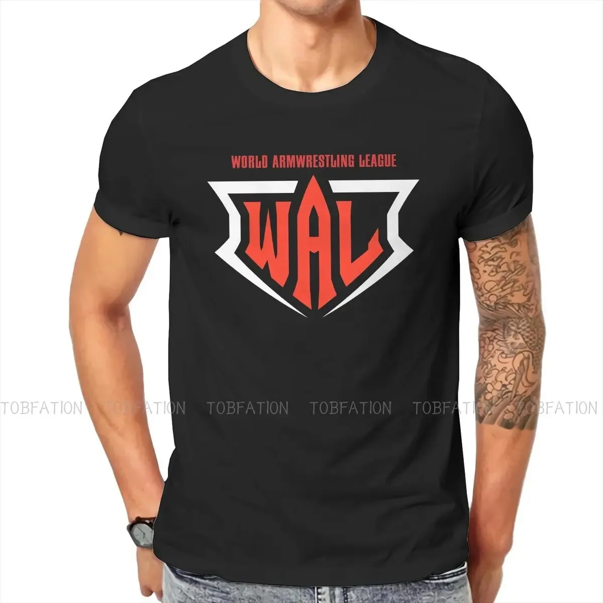 Wrestling Newest TShirt for Men WAL Round Collar Pure Cotton T Shirt Distinctive Birthday Gifts Tops 2024