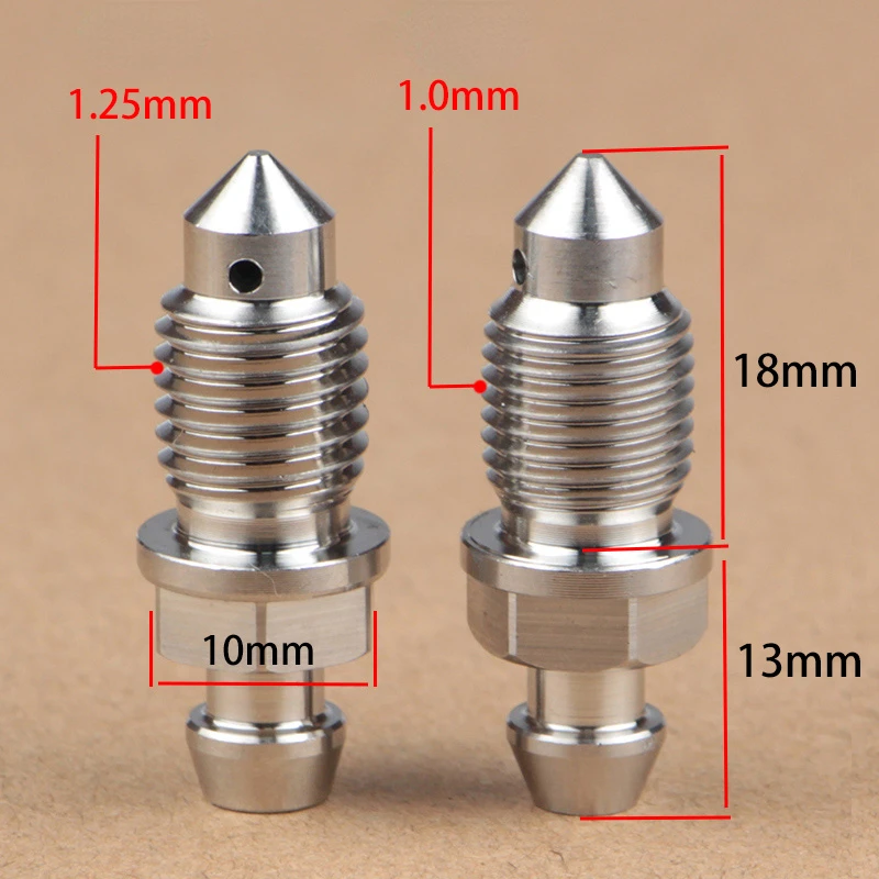 1 Pieces Motorcycle Air Bleed Screw M10*1.25MM / 1.0MM 304 Stainless Steel