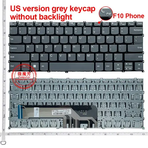 Imagen 1 del producto Teclado de ordenador portátil estadounidense para Lenovo V14 G2 ITL V14 G2 ALC K14 GEN1 K4E-ARE120 X7-14 IRH X3-14 IAP XIAOXIN 14 AHP9 IMH9