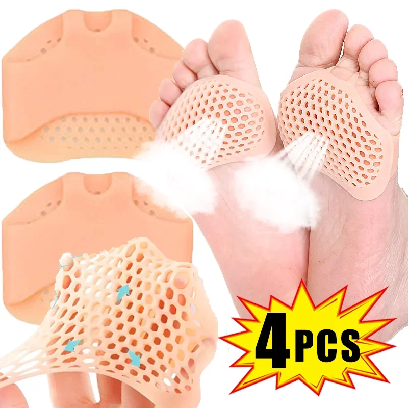 

Silicone Forefoot Pads for Women High Heel Half Cushion Foot Pain Relief Care Protector Massage Sole Shoes Accessories