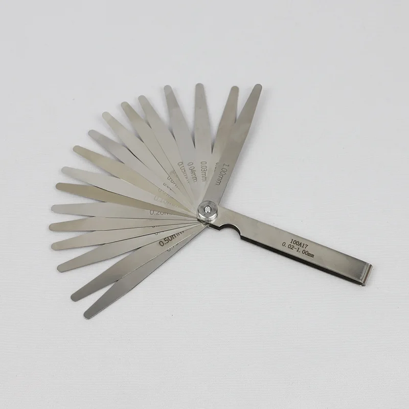17 Blades 0.02-1.00mm Feeler Gauge Metric Gap Filler Gauge Engine Valve Adjustment Measurment Tool - Image 5