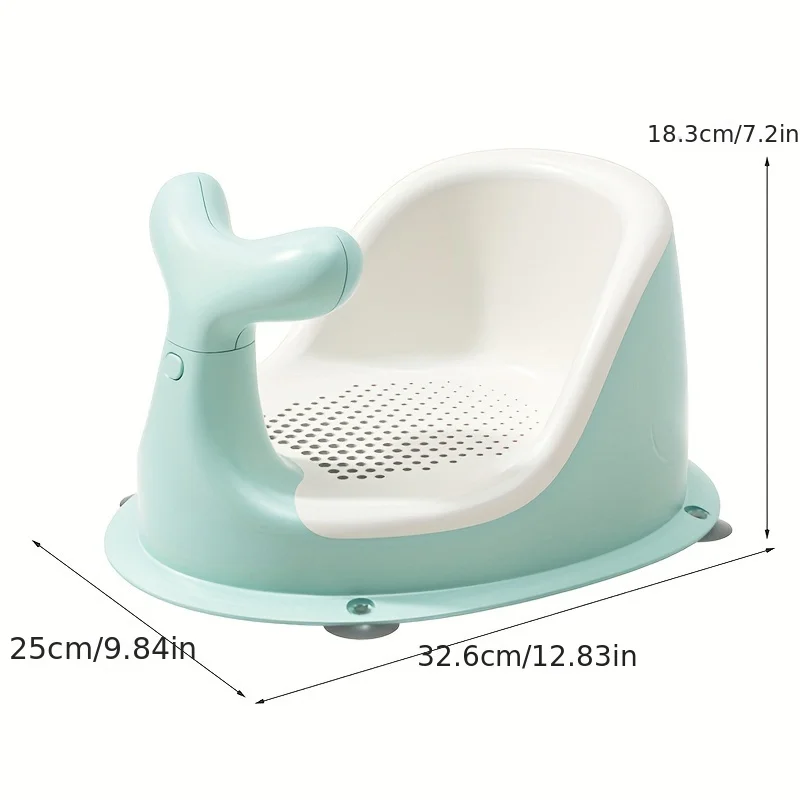 Baby Bath Seat Portable Safety Anti Slip Newborn Shower Chair With Backrest & Suction Cups Baby Care Bathing Seat Washing Toys