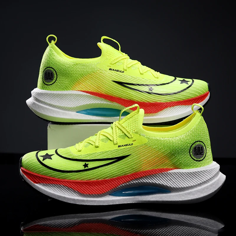 Mens Comfortable Lightweight Sneakers Mens Professional Running Shoes Non-slip Outdoor Shoes New Breathable Sneakers