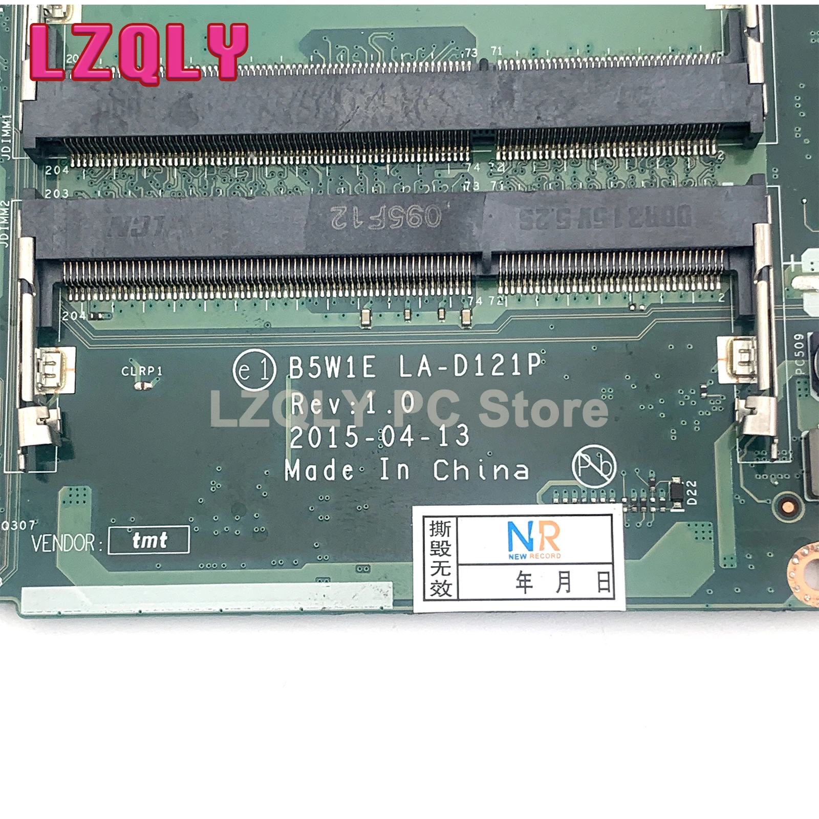 For Acer Aspire ES1-520 ES1-521 ES1-522 Laptop Mainboard B5W1E LA-D121P NBG2K11002 NB.G2K11.002 DDR3 E1-6010 CPU DDR3 100%Test