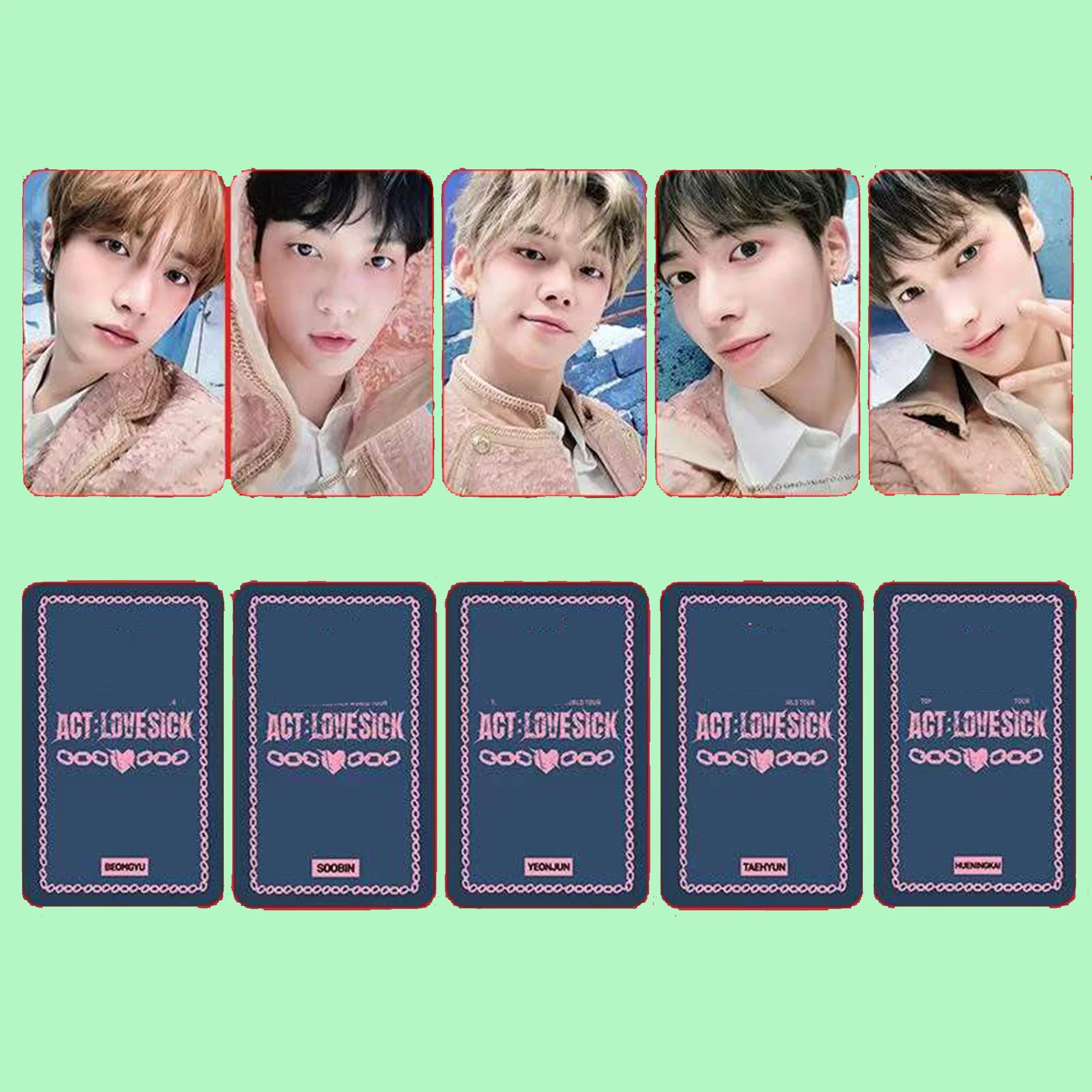 

5pcs KPOP Idol YEONJUN Soobin World Tour Photocards Two-sides HD Photo Copper Printing Fans Collections Korean Style LOMO CARDS