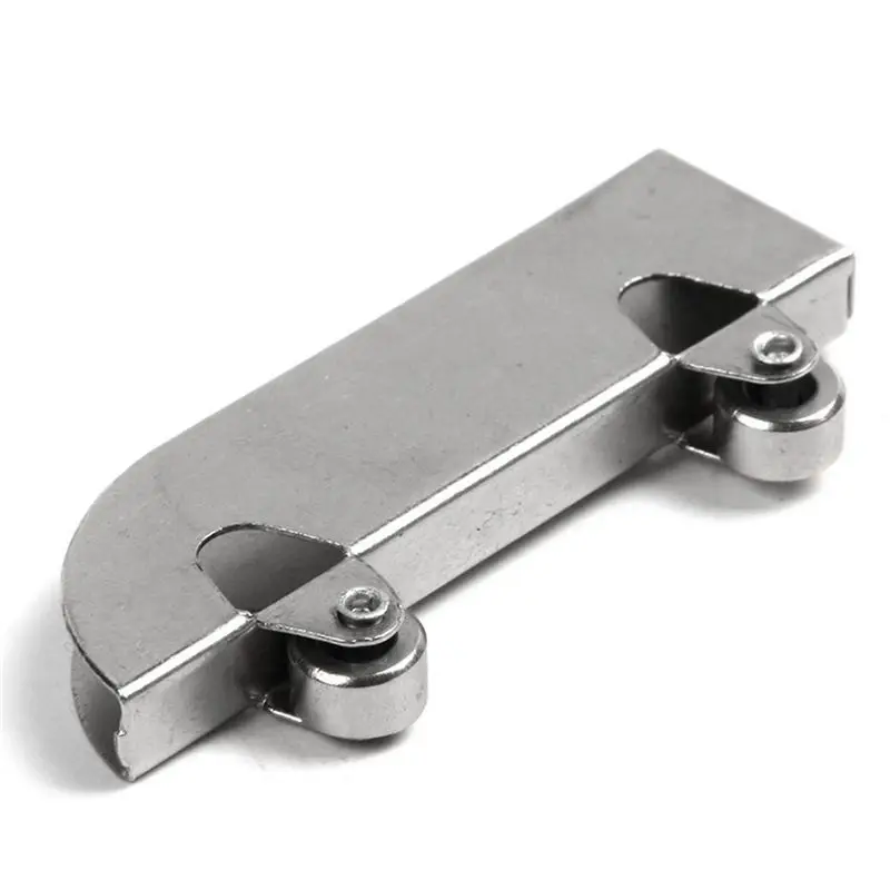 A93E-30-Piece Stainless Steel Double Flywheel Mountain Word Slot Sliding Door Track Glass Pulley Hardware Accessories