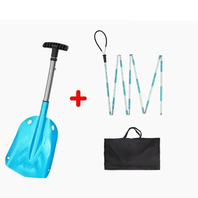 Ski Avalanche Rescue Tool Two-piece Snow Search and Rescue Snow Shovel Folding Probe