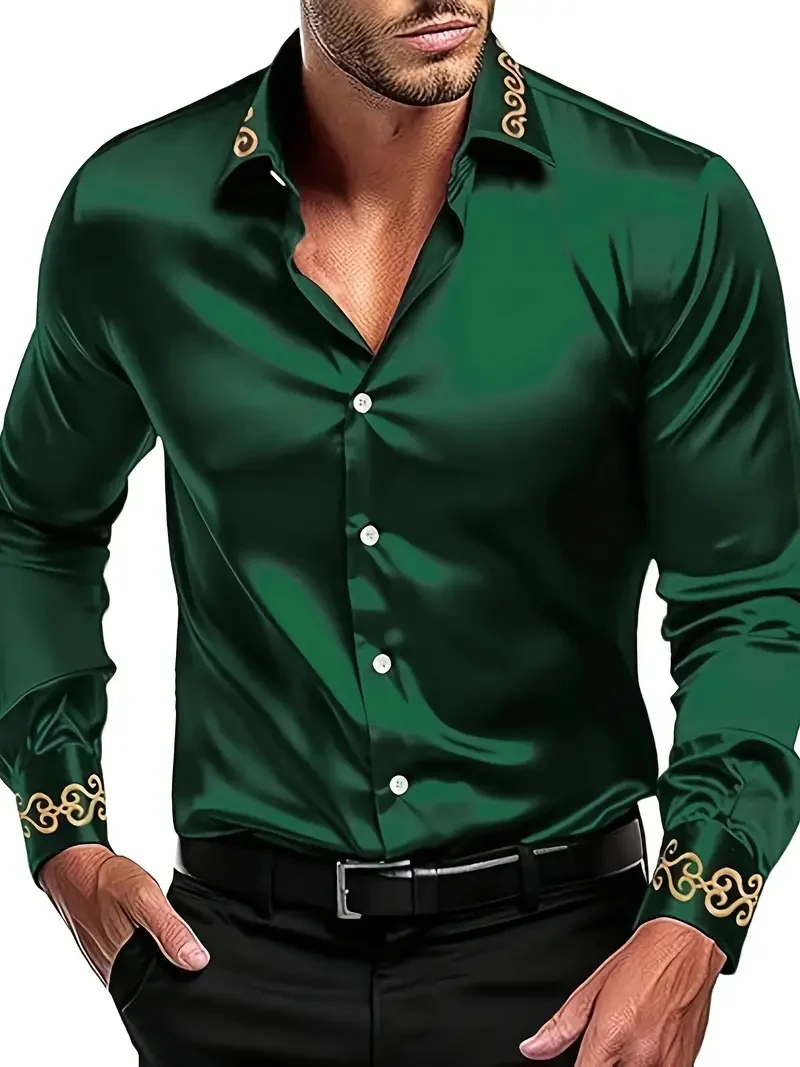 Camisa monocromática de lapela manga comprida, superfície brilhante, Top básico, versátil, Single Breasted, estilo Designer, na moda, MB12