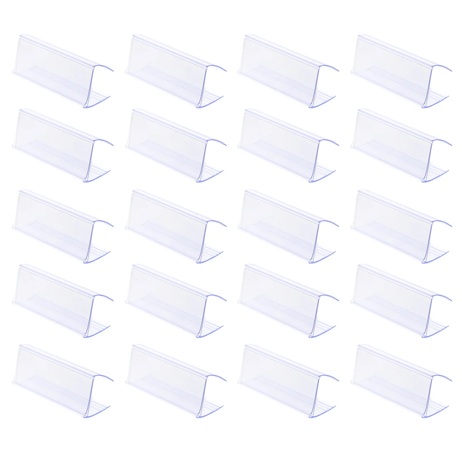 

20Pcs Plastic Price Tag Holders Clear Label Stands for Merchandise Retail Price Display Plastic Label Rack