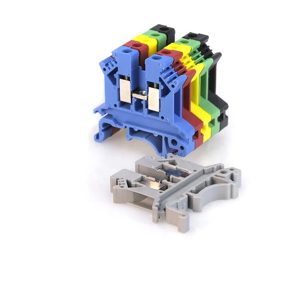 Terminal Terminal Block Screw Connection Electrical Wire Conductor Din Rail Terminal Block Cable Connector Screw Clamp