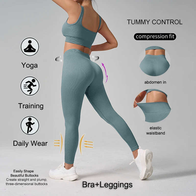 بدلة رياضية نسائية من WAREBALL رياضية بدون أكمام للصالة الرياضية، قميص علوي وسراويل ضيقة للتمرين للنساء للارتداء اليومي #4