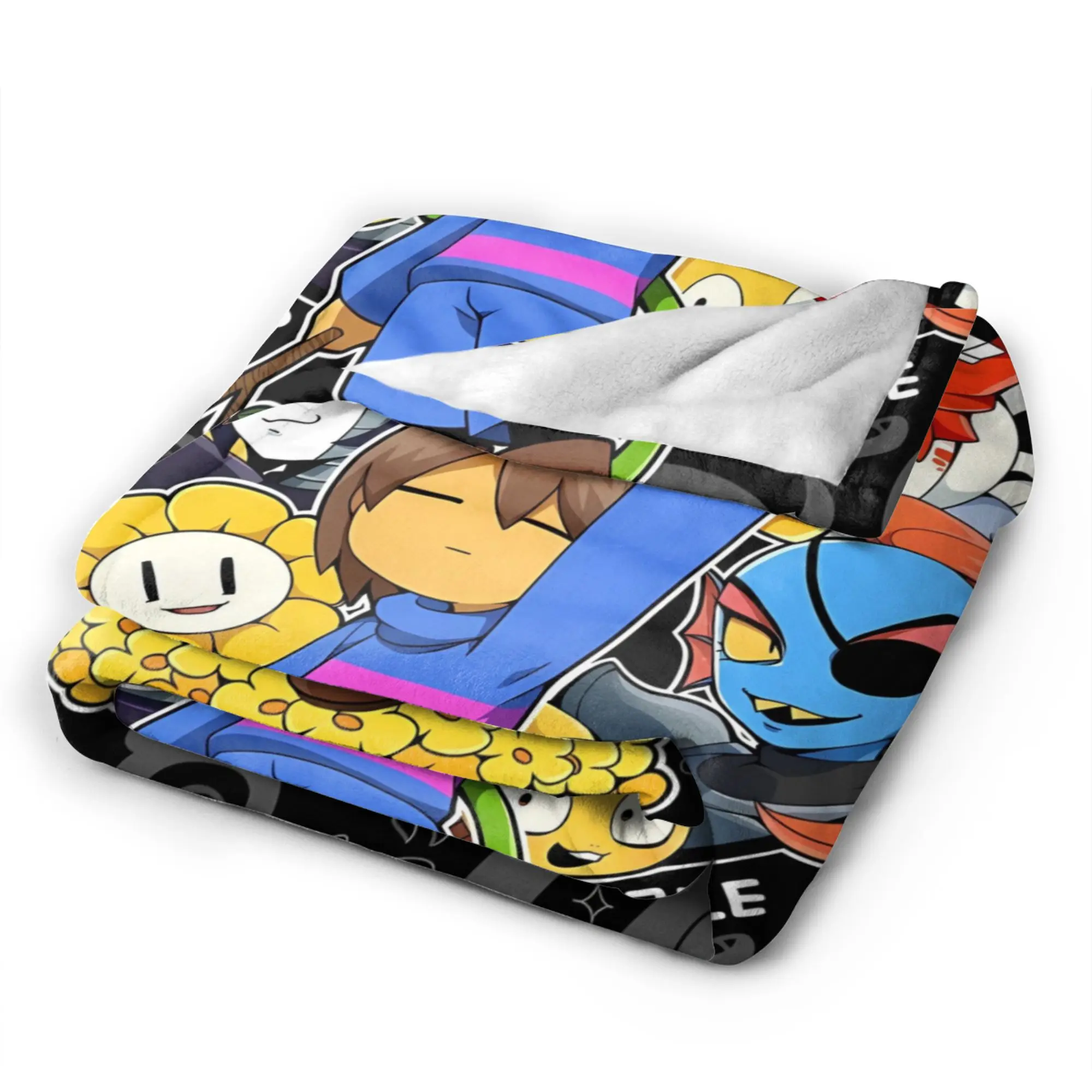 Deltarune Game Flannel Blanket Autumn  Warm Soft Throw Blanket for Students Couch Chair Graphic Bedspread Sofa Bed Cover