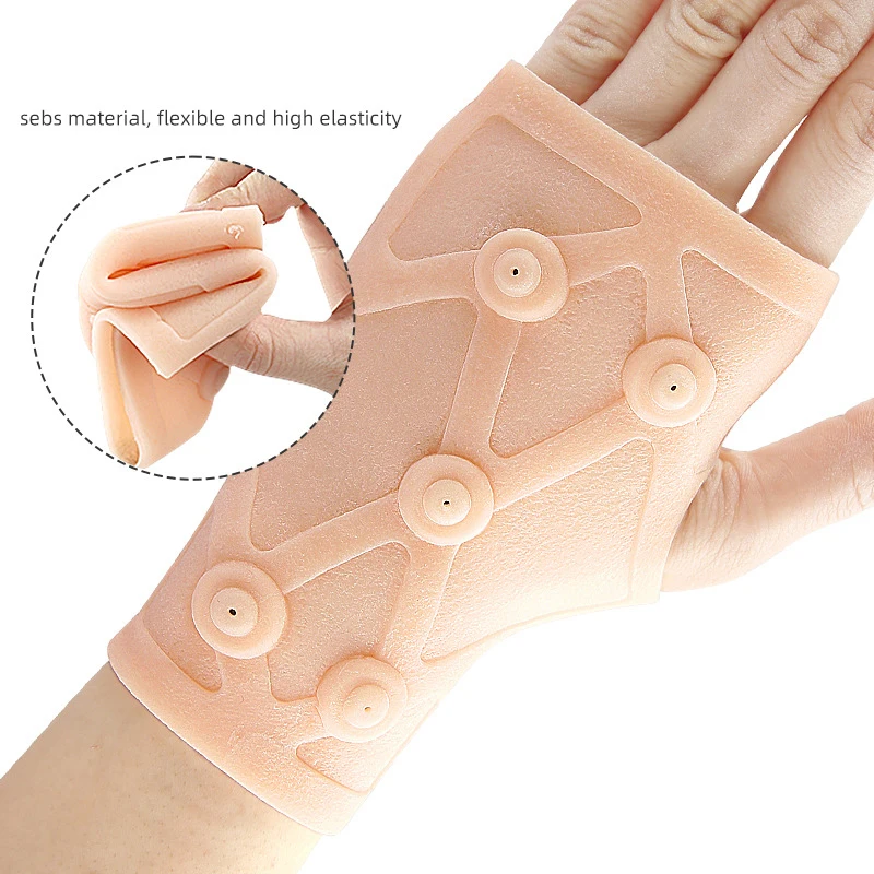 1pcs SEBS Magnetic Hand Protector Outdoor Running And Cycling Sports Pressure Protector Palm Soft Elastic Fit Wrist Band Massage