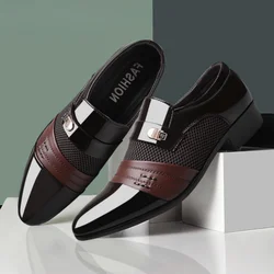 Men's Dress Shoes Classic Office Business Casual Shoes Men Luxury Plus Size Party PU Loafers 2024 New Mens Shoes Fashion Zapatos