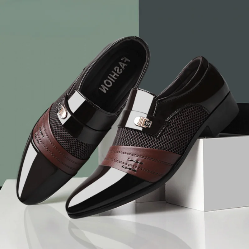 Męskie buty do sukienki Klasyczne biurowe buty biznesowe Mężczyźni Luksusowe Plus Size Party PU Loafers 2025 Nowe buty męskie Moda Zapatos