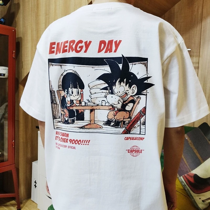 

Летние графические футболки Dragon Ball с аниме-принтом, мужская одежда большого размера, свободная повседневная футболка с короткими рукавами, женская одежда Y2k, топы