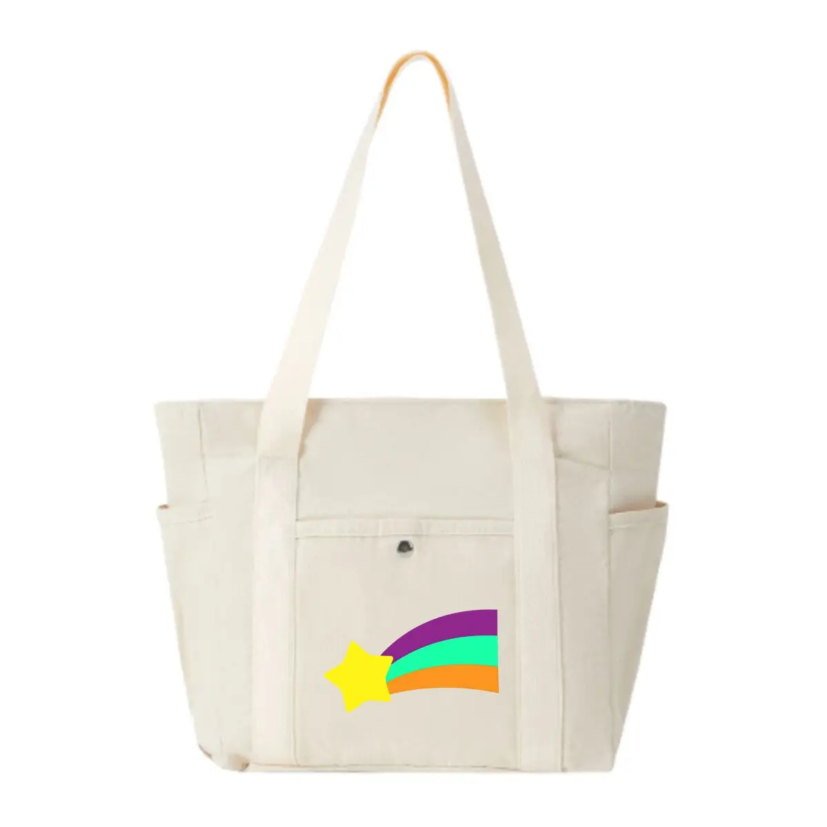 Rainbow Sign Hints Hope Tale Stylish Multi-Pocket Shoulder Bag for Shopping & Daily Use