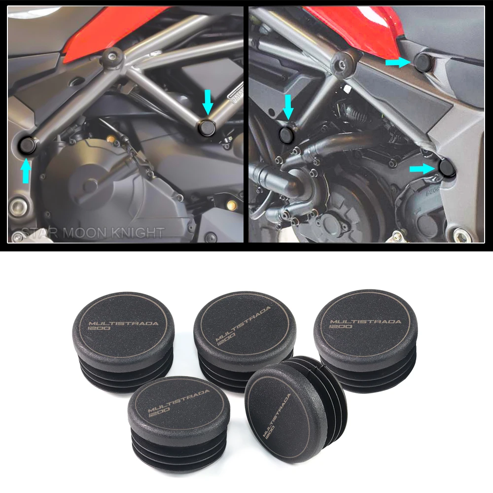 Frame End Caps For Ducati Multistrada 1250S 1200 S Enduro Pikes Peak 2015- 2022 Motorcycle Frame Hole Cover Caps Plug Decorative