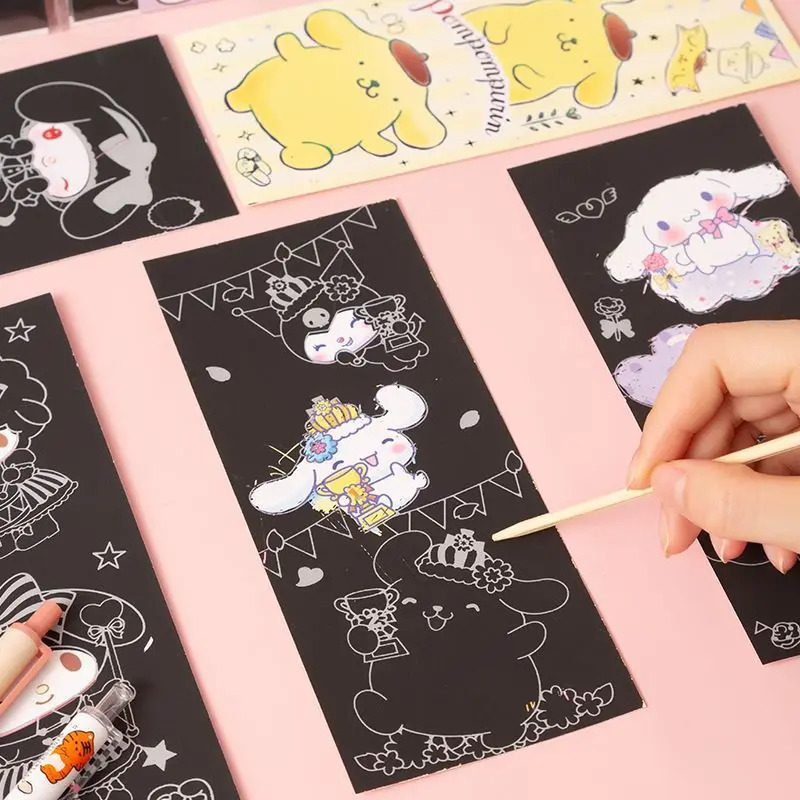 Sparkly Scratch Art Notepads for Kids - Cute Cat Themed DIY Rainbow Scratch-off Books, Cartoon Doodle Drawing Pads Wholesale