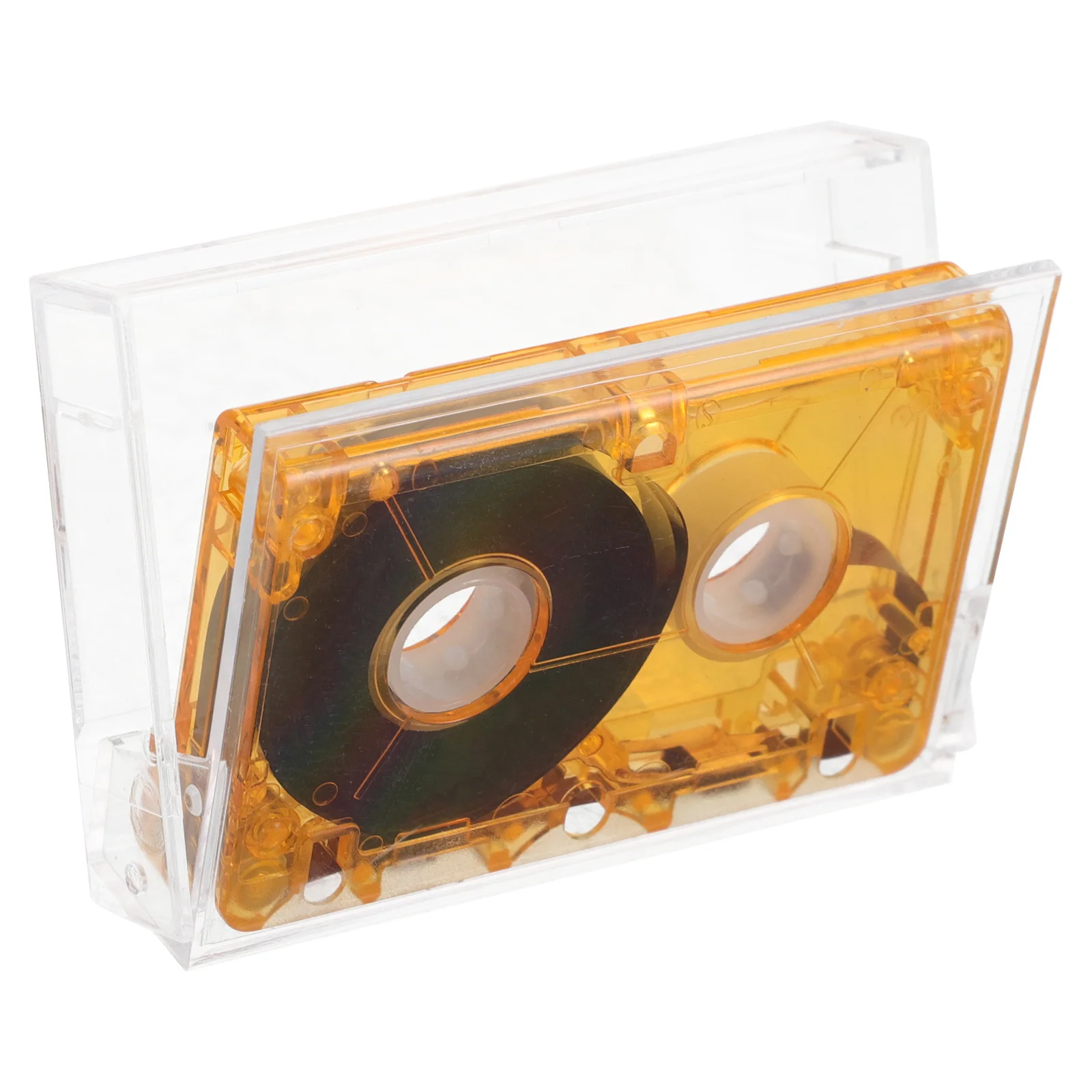 

Recordable Blank Cassette Tapes 40-60 Minutes Clear Sound Audio Cassettes for Speech Music Projects Retro Decor Orange