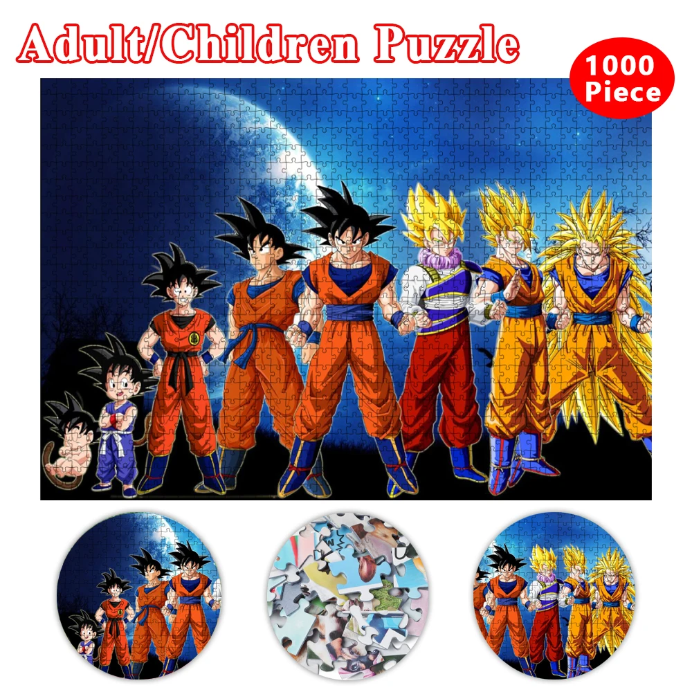 

Dragon Ball Goku Vegeta 1000 Pieces Jigsaw Puzzle for Adults Fun Brain Teaser Puzzle Educational Toy Table Game Family Game Gift