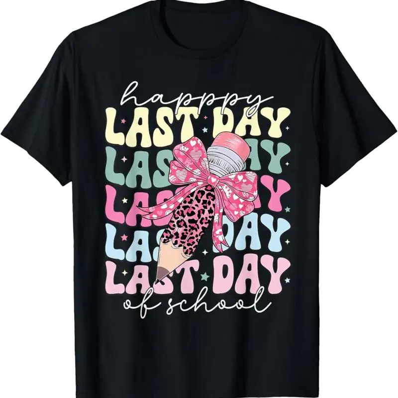 Happy Last Day Of School Coquette Bow Graduation Party T-Shirt