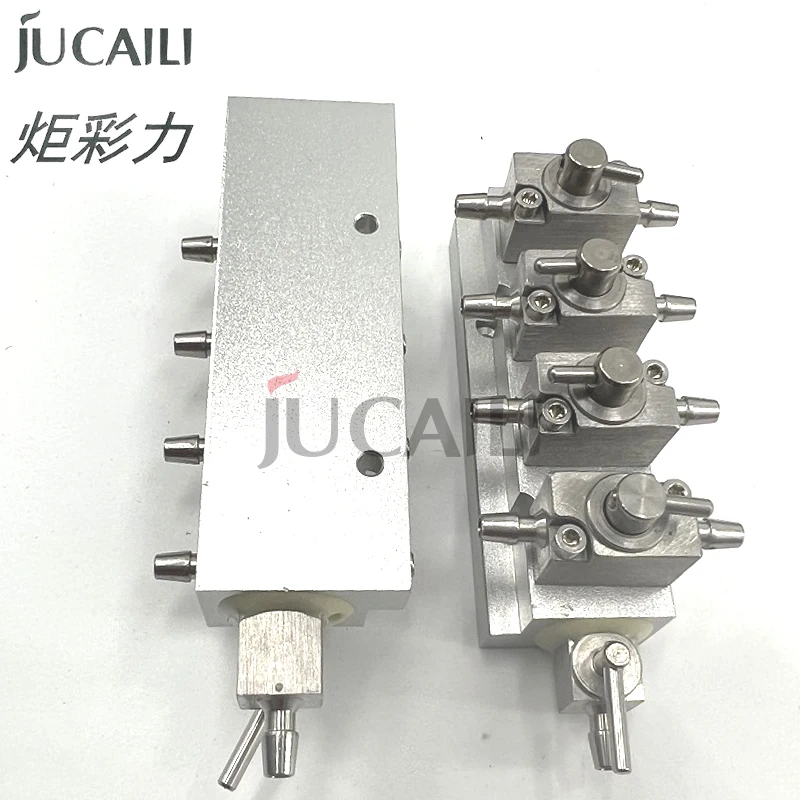 JCL Metal Three Way Cleaning Valve Device 4 Bit for Flora Infinity Large Format Printer Printhead Cleaning Assembly