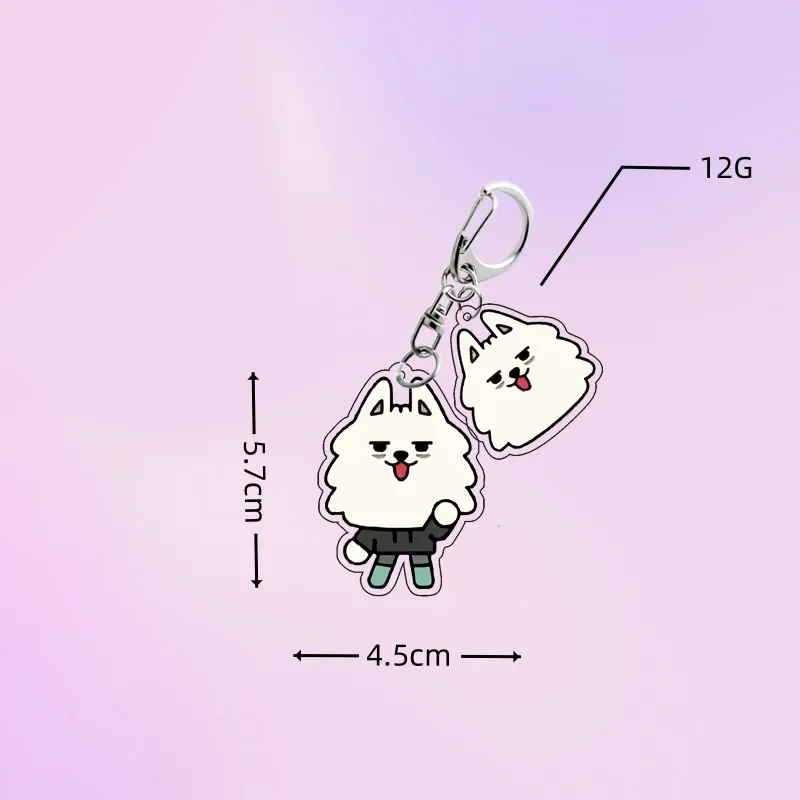 2Pcs KPOP Creative SOOBIN YEONJUN BEOMGYU TAEHYUN HUENINGKAI Acrylic Keyring PPULBATU Doll Pendant KeyChain Bag Pendant Keychain