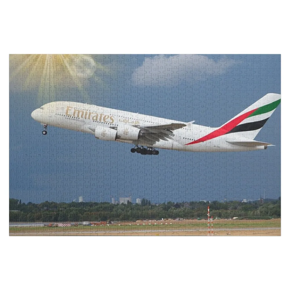 

Emirates airplane Jigsaw Puzzle Woodens For Adults Photo Custom Wooden Name Puzzle