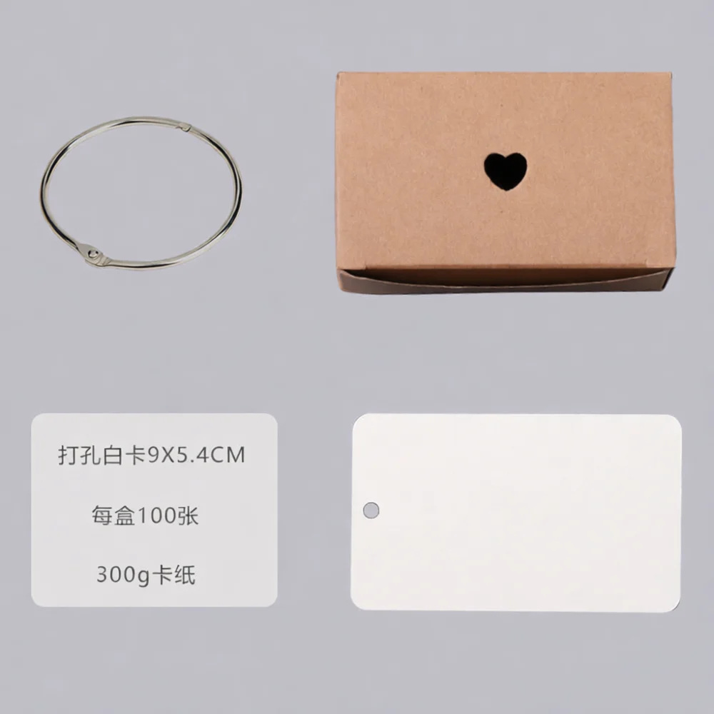 Blank Index Cards Stationery Paper Memo Notes DIY Craft Gift Tag For Study Drawing Notebook Kraft White Black