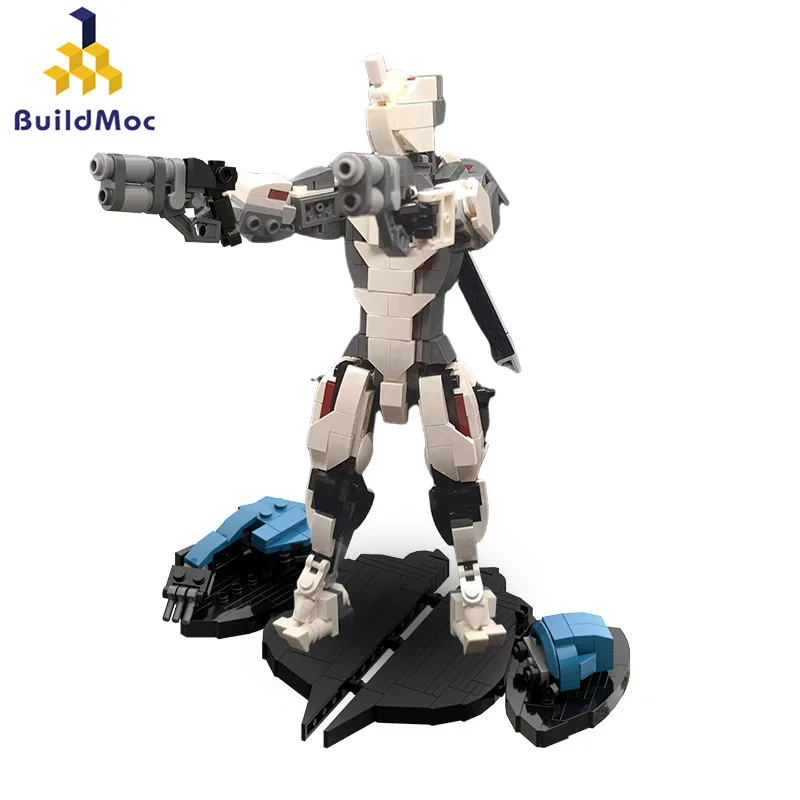 BuildMOC Building Block Toy Star Warframe Excalibur Mecha Warrior Robot Assembly Model