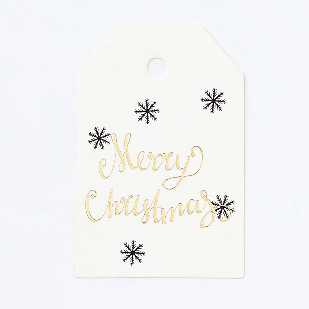 

200pcs Christmas Label Xmas Gift Tags Cardboard Wrapping Cards Decorative Hanging Tags for Gift Boxes Candies Bags Festive