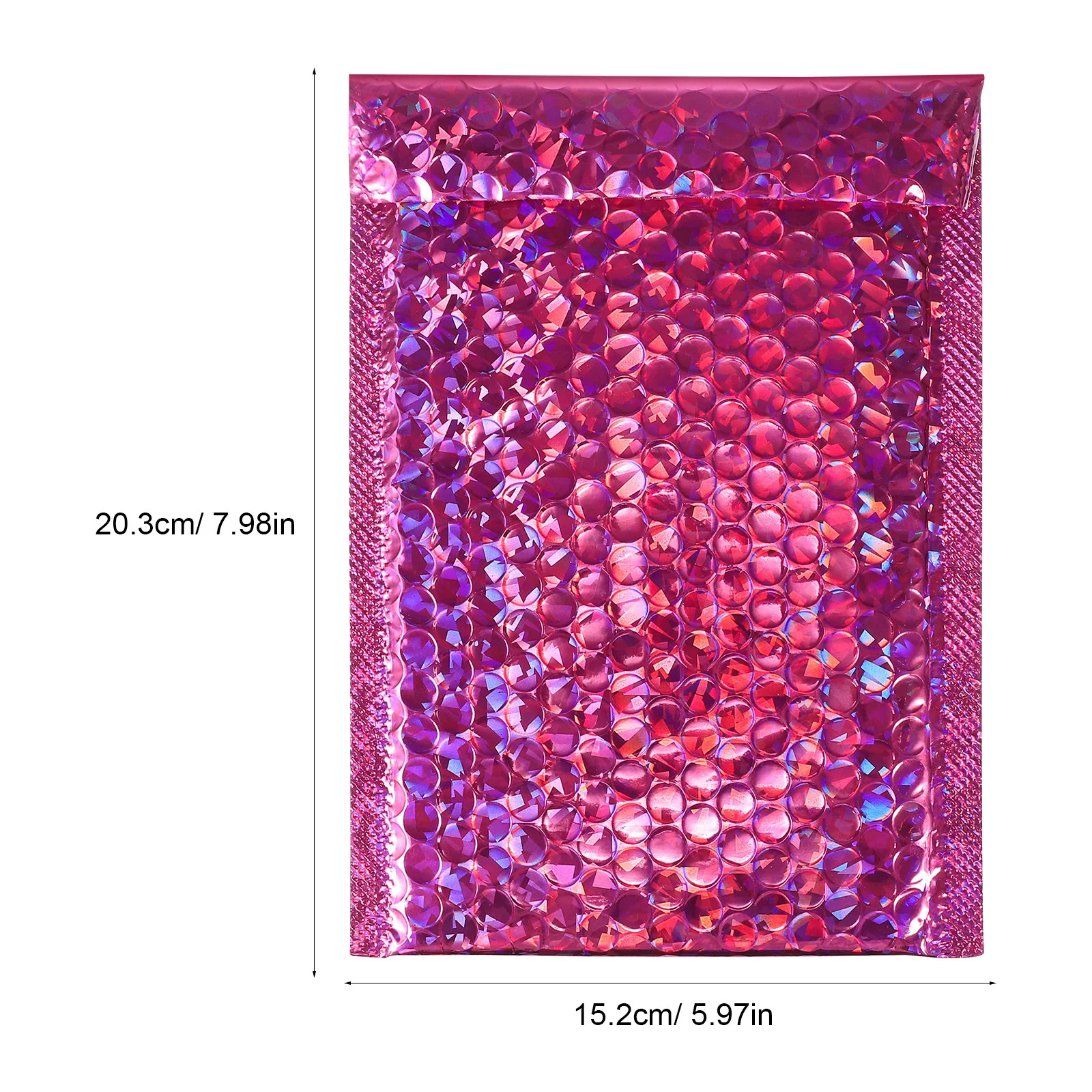 Sobres de burbujas holográficos de 16 Uds., sobres acolchados autosellados, bolsas de envío acolchadas para sobres de burbujas para pequeñas empresas
