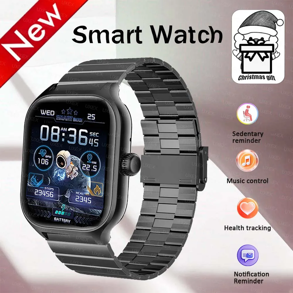 

New Sports Smart Watch 2.01 HD Bluetooth Call Watches Health Tracking Voice Assistant Exercise Ladies Smartwatch Men Android IOS