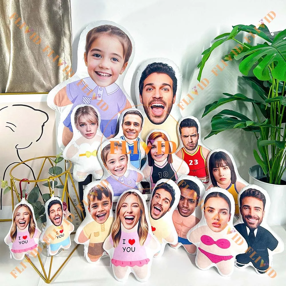 

Custom 3D Person Photo Throw Pillows,Personalized Portrait Double Sided Printed Throw Pillow Cushion,Funny Home Decor Gift
