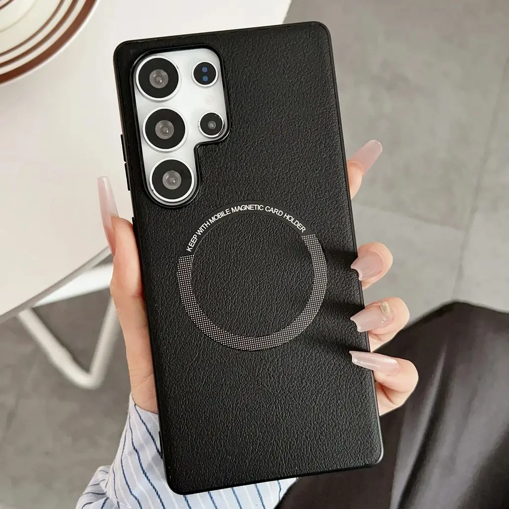 

PU Leather Cases for Samsung Galaxy s20 s21 s22 s23 s24 s25 Plus Ultra FE A15 A25 A35 A55 A16 A26 A36 A56 Back Cover for Magsafe