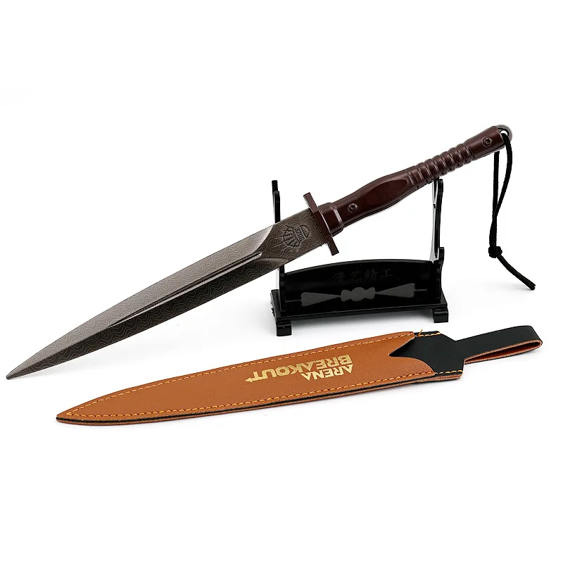 30 cm Arena Breakout Game Perifere Wapen Model Assault Messen met Holster Alle Metalen Ambachten Ornament Collecties Jongens Geschenken