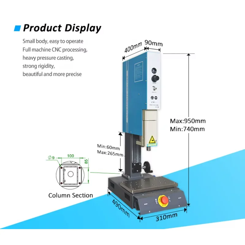1200W Ultrasonic Welding Components 28kHz 30kHz 35kHz 40kHz High Frequency Plastic Welder