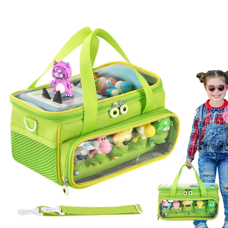 Cute Speaker Storage Pouch Protective Organizer Bag For Audio With Shoulder Strap And Handle Bar Collectibles Storage Bag