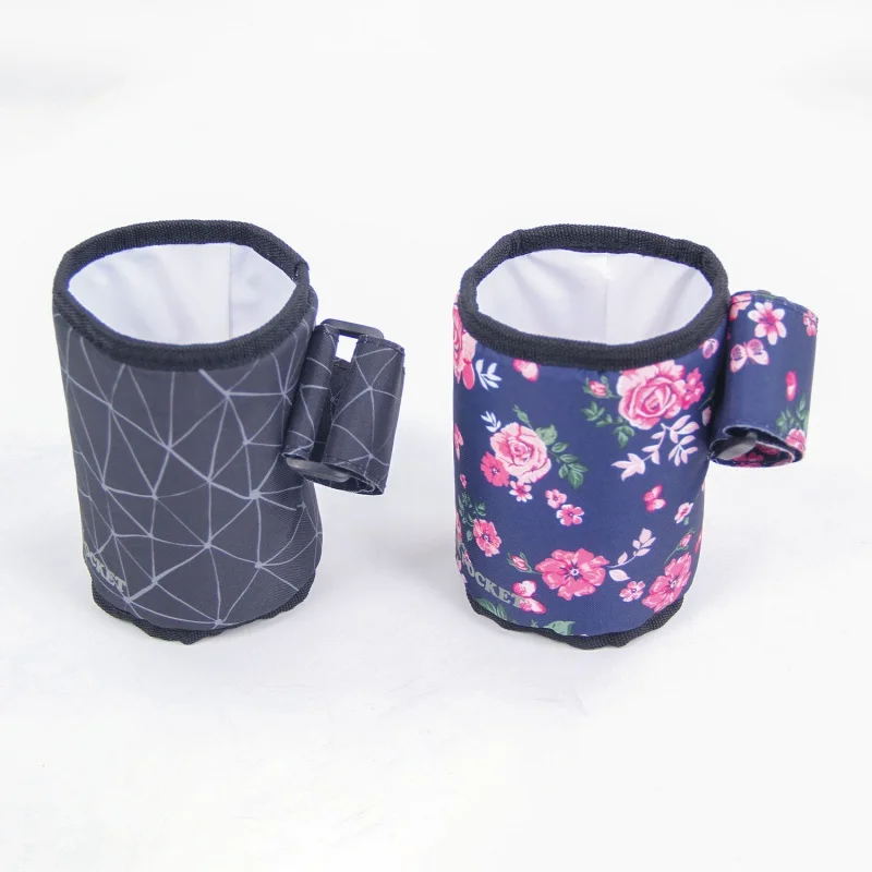 

Universal Print Baby Stroller Cup Holder Baby Bottle Organizer Pushchair Cart Water Bottle Holder Cup Storage Bag Accessories