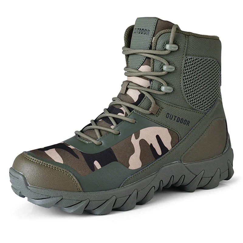 

Pop Tactical Boots Men Boots Special Force Desert Combat Outdoor Hiking Ankle Man Waterproof Work Safty