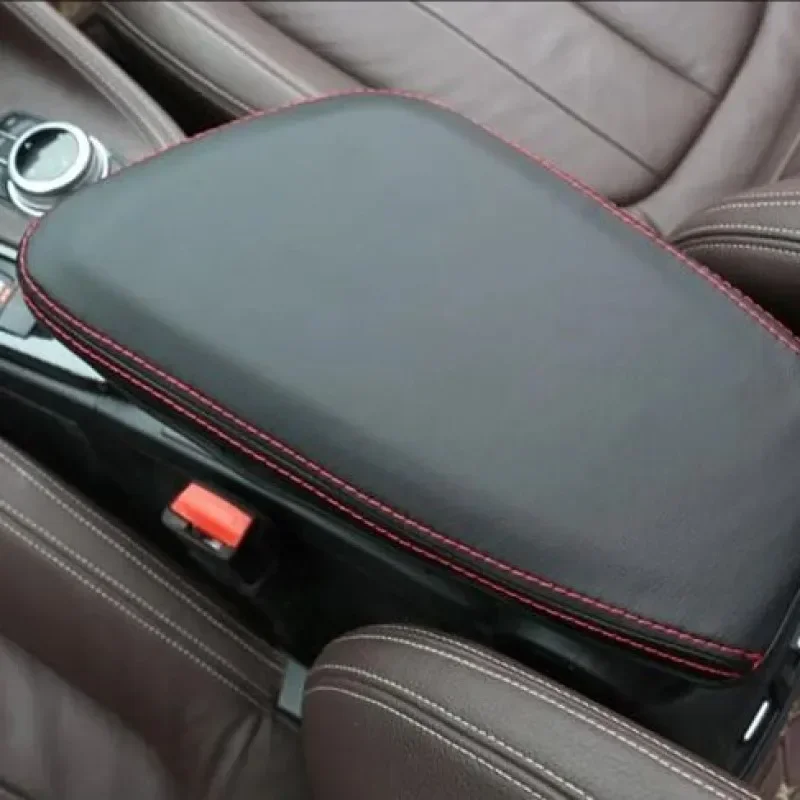 

For BMW X1 F48 2016-18 Car Styling Central Armrest Box PU Leather Decorative Cover Set Anti-dirty Pad Auto Interior Accessories