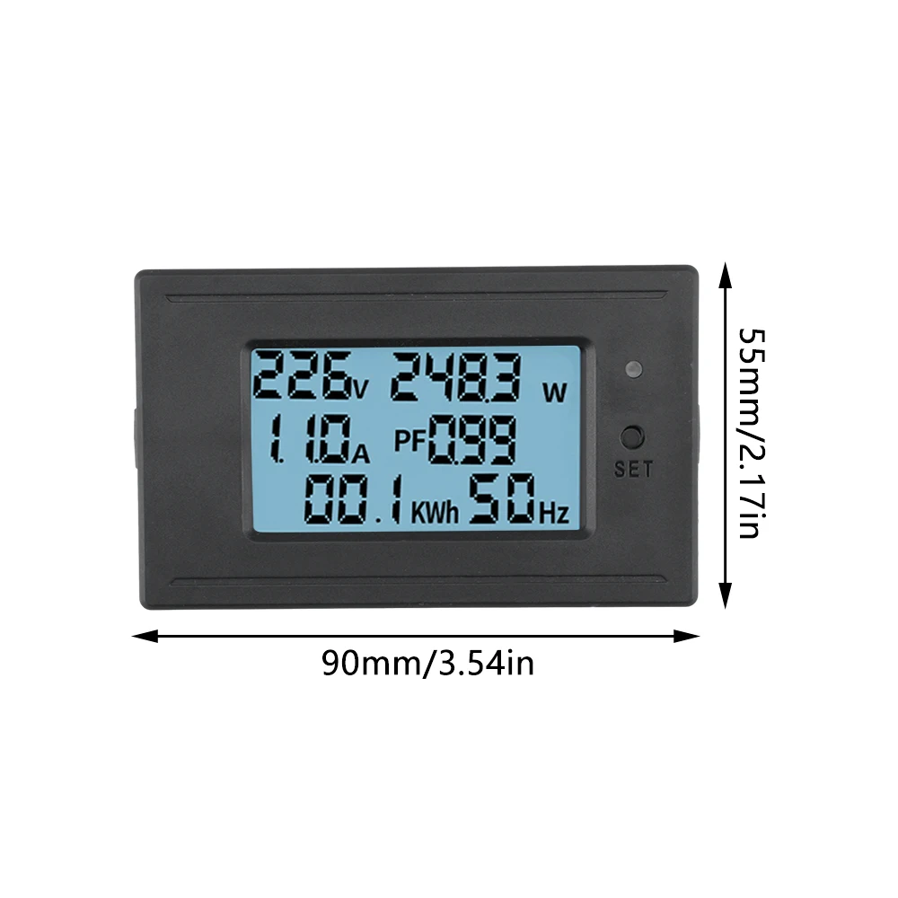 AC 5A 10A 20A 100A Digital Voltmeter Ammeter 6-in-1Multifunction Tester LCD Voltage Current Power Energy Test Meter Wattmeter