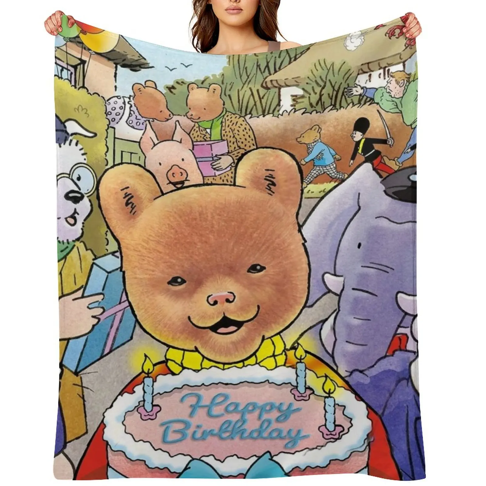 

Rupert Bear Annuals Throw Blanket Nap Luxury Throw Quilt Bed Blankets