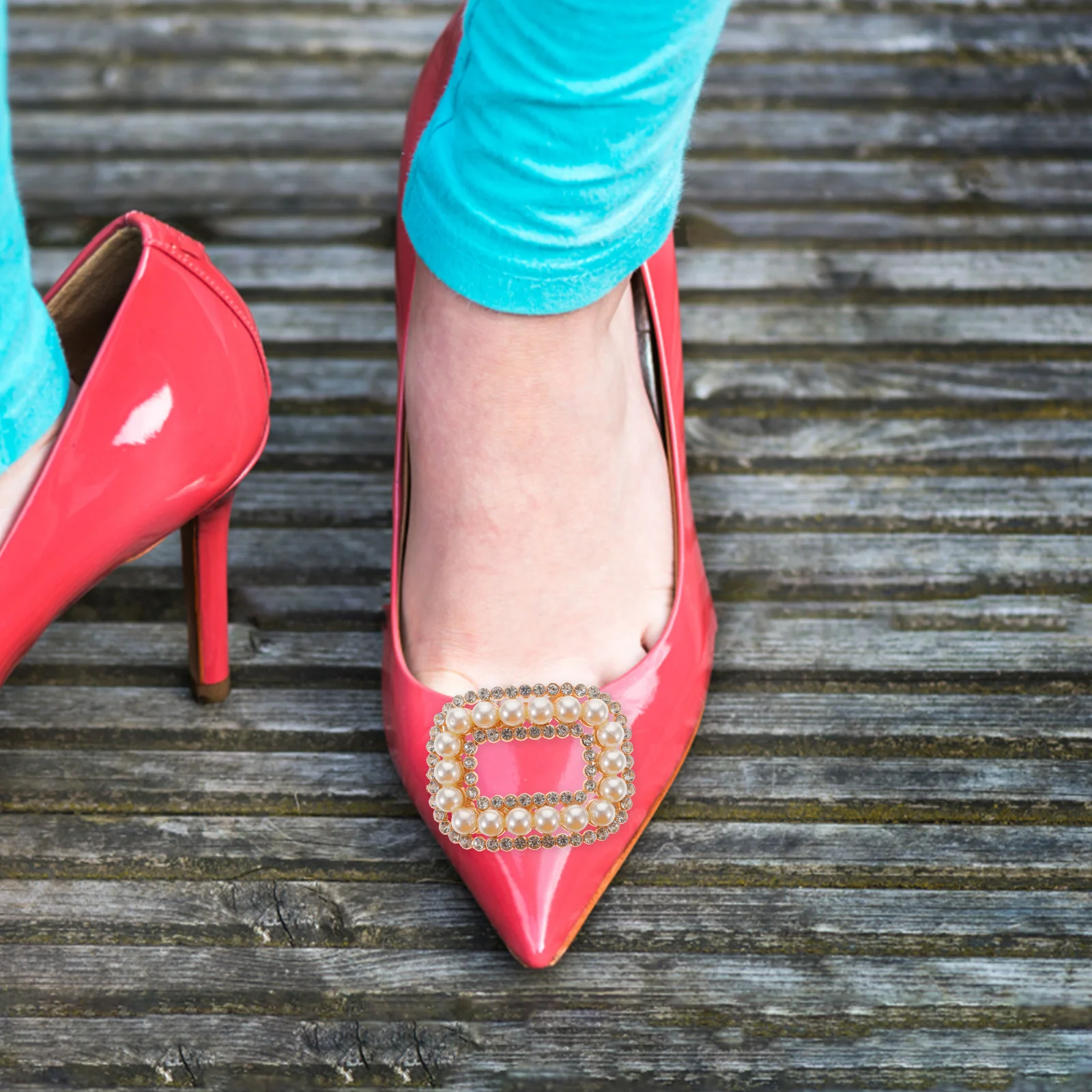 

Rhinestone Glass Alloy Shiny Shoe Decoration For Women Bridal High Heel Crystal Buckle Rhinestone Shoe Decor Accessory