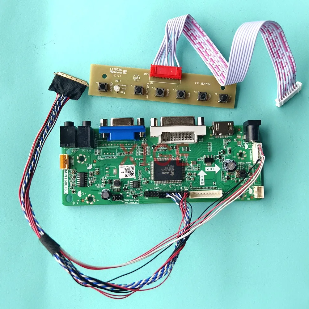 Para m140nwr1 m140nwr2 kit de placa controladora de driver lcd diy 1366x768 hdmi-compatível dvi vga áudio 40 pinos lvds monitor portátil 14"
