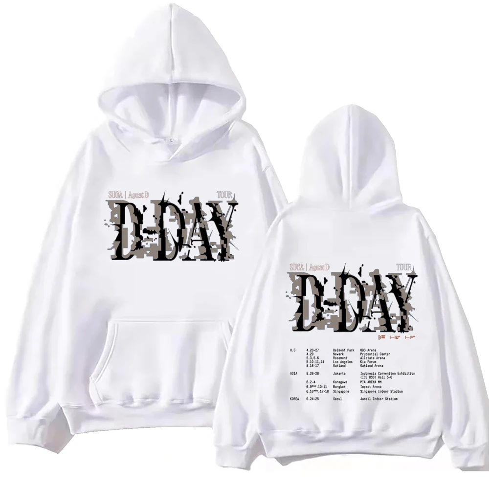 Suga Agust D Tour  Hoodie Harajuku Hip Hop Pullover Tops Popular Music Sweatshirt Fans Gift