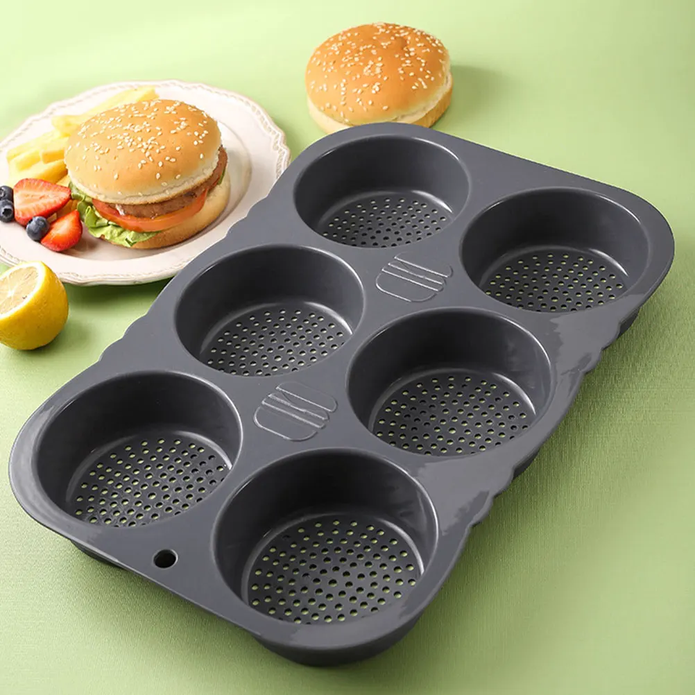 

Burger Mold Kitchen Diy Mold Meat Pie Baking Mold Silicone Burger Pan Multi-function Mold Burger Mold For Kitchen
